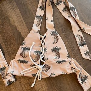 Montce One of a Kind Halter Top Tiger Cheetah